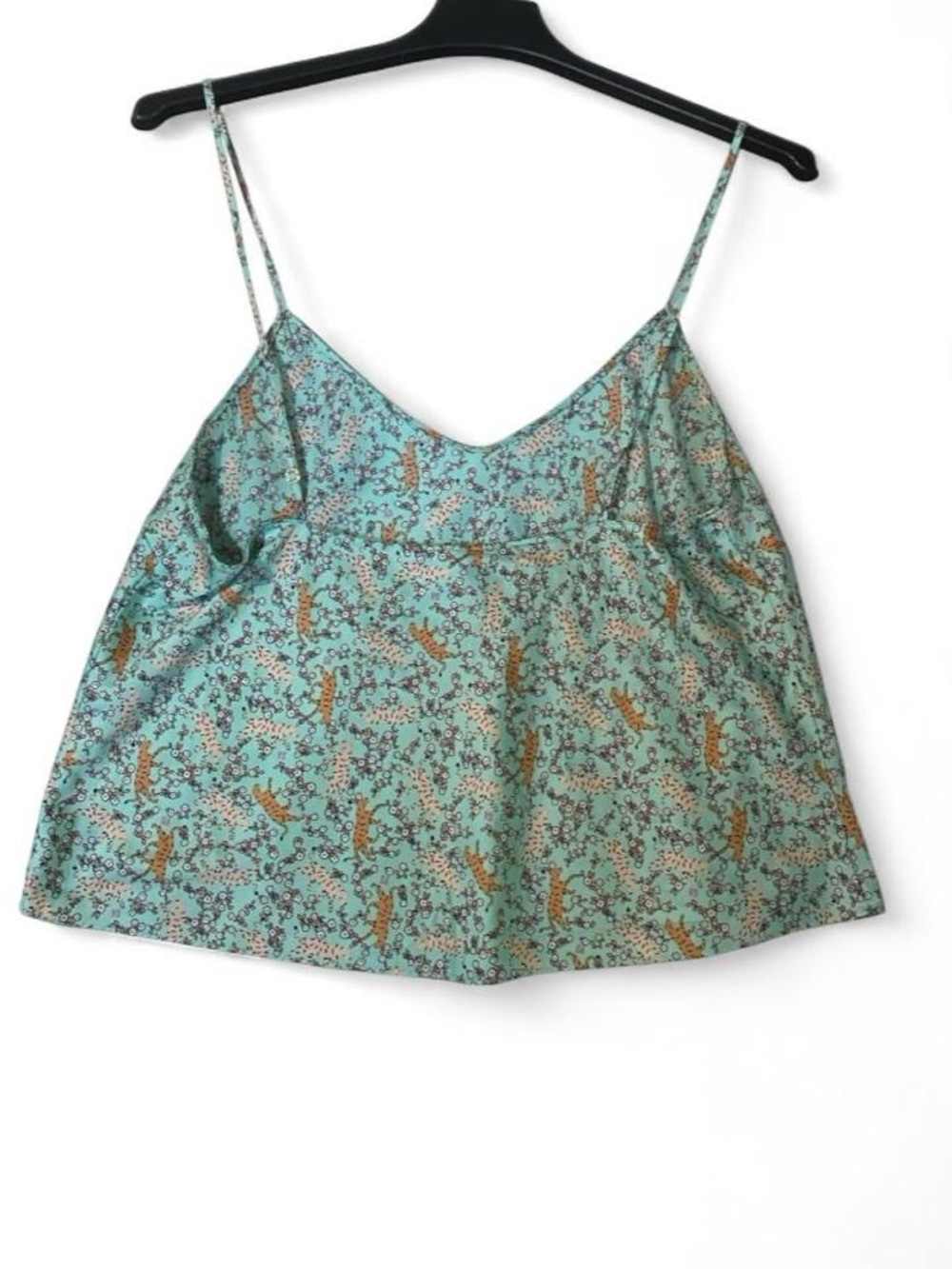 Victoria's Secret Mint Green Floral Print Satin Cami - Picture 3 of 3